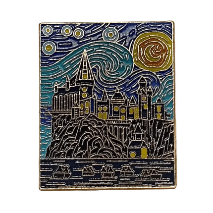 TV and film inspired pin badges Castle painting