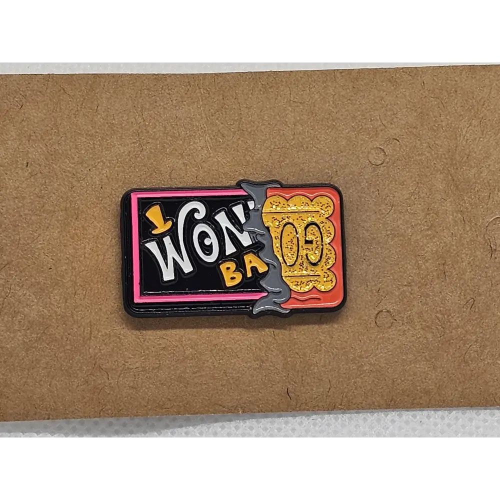 TV and film inspired pin badges - Enamel Wonka Bar - Pin badges
