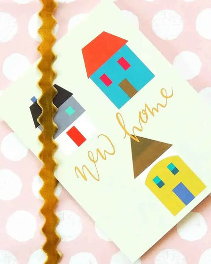 New Home Card with Gold Foiling