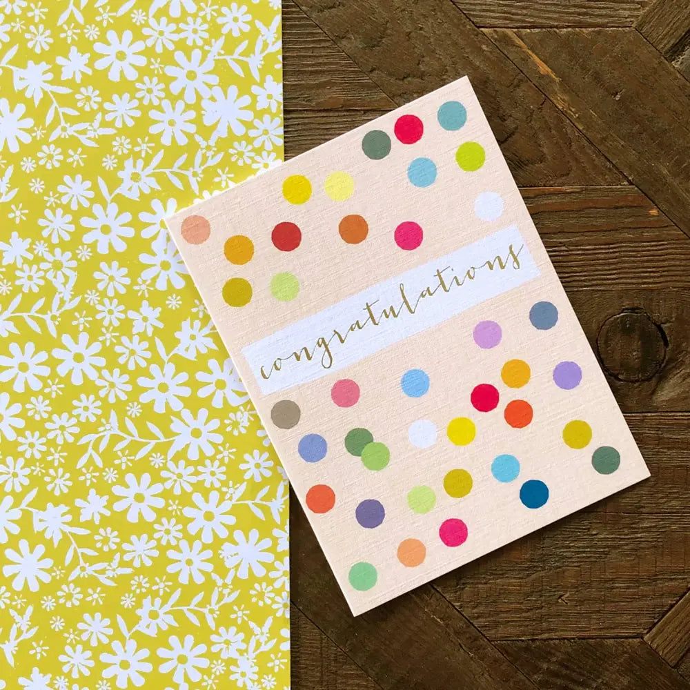 TW434 Mini Gold Foiled Congratulations Card