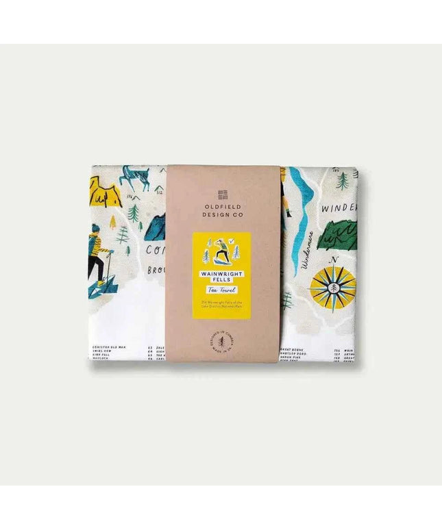 Wainwright Fells Tea Towel