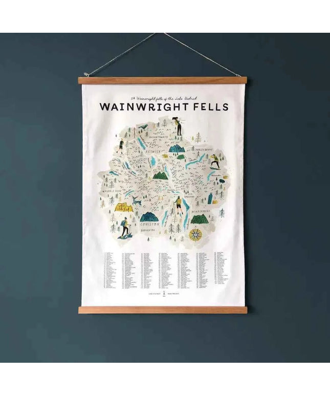 Wainwright Fells Tea Towel