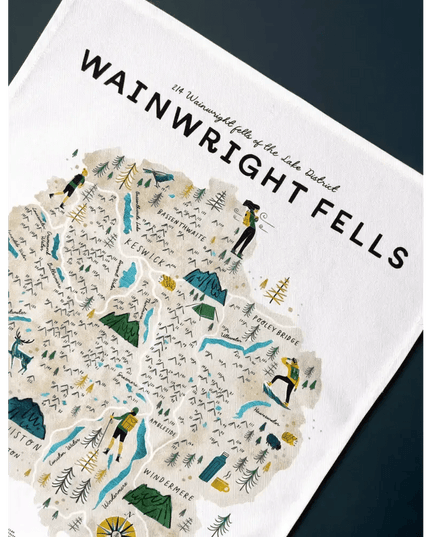 Wainwright Fells Tea Towel