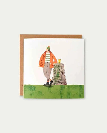 Walk & A Pint Greetings Card
