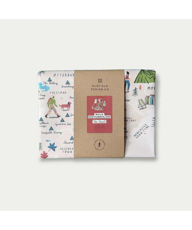 Walk Northumberland Tea Towel