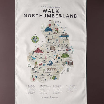 Walk Northumberland Tea Towel