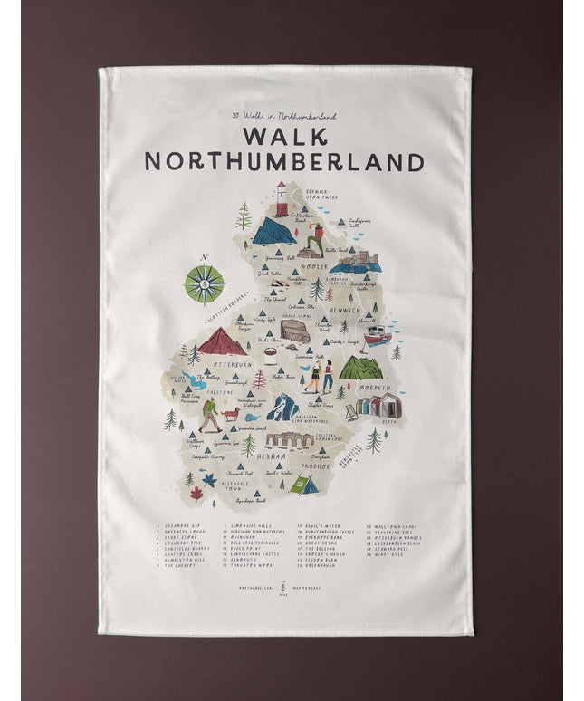 Walk Northumberland Tea Towel