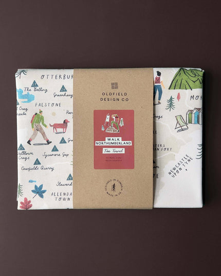 Walk Northumberland Tea Towel