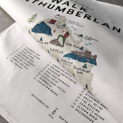 Walk Northumberland Tea Towel