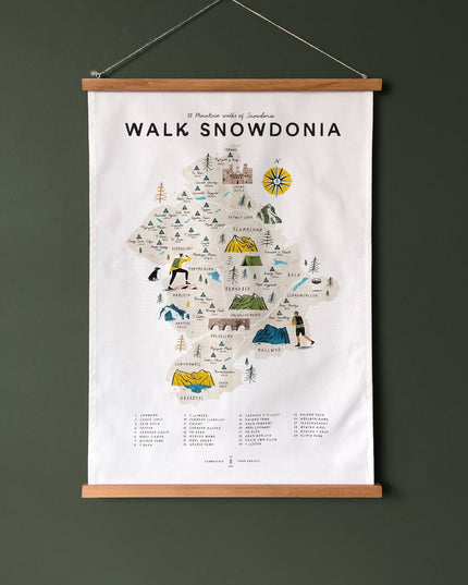 Walk Snowdonia (Eryri) Tea Towel