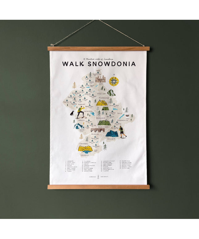 Walk Snowdonia (Eryri) Tea Towel
