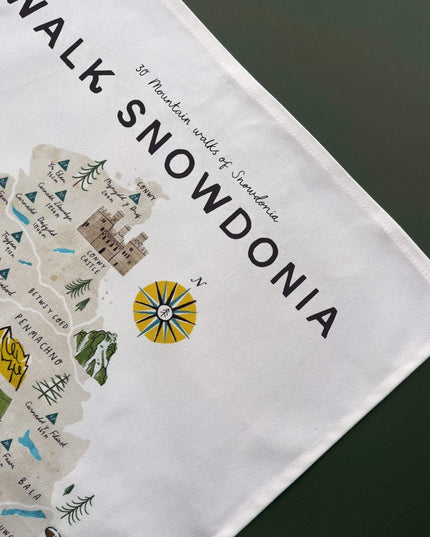 Walk Snowdonia (Eryri) Tea Towel