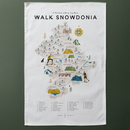 Walk Snowdonia (Eryri) Tea Towel