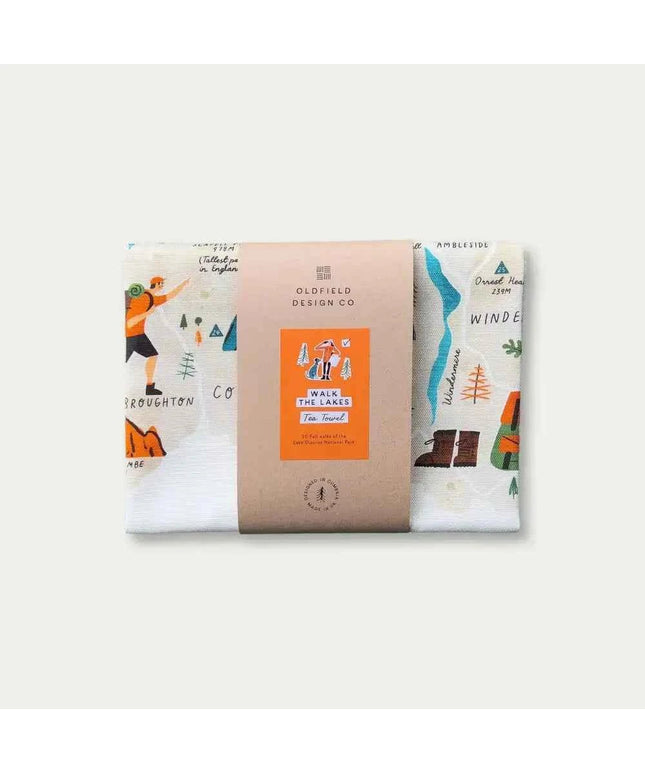 Walk the Lakes Cotton Tea Towel