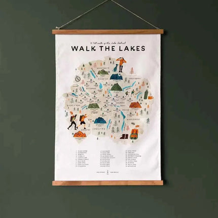 Walk the Lakes Cotton Tea Towel