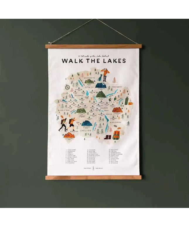 Walk the Lakes Cotton Tea Towel