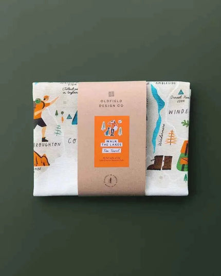 Walk the Lakes Cotton Tea Towel