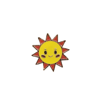 Space and Weather themed pin badges - Various Designs Sun
