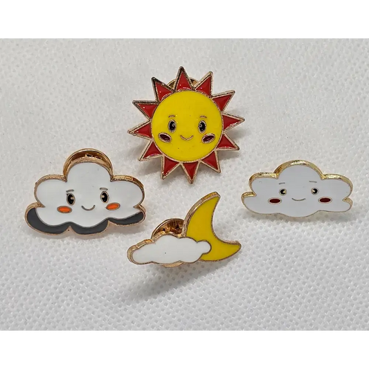 Weather themed pin badges - Pin badges