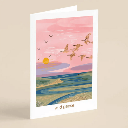 Wild geese - greeting card nature estuary