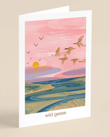 Wild geese - greeting card nature estuary