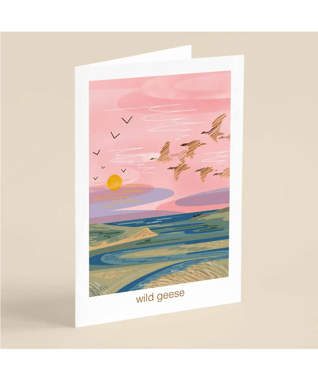 Wild geese - greeting card nature estuary