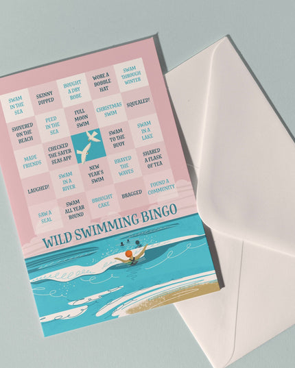 Wild Swimming Bingo Card - Mini Print/ A5 Greeting Card