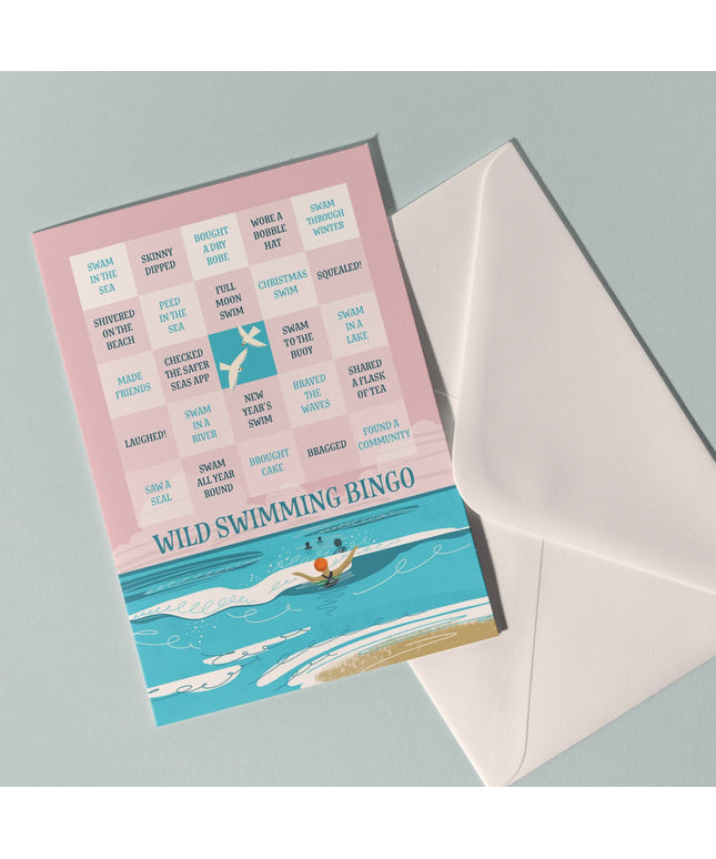 Wild Swimming Bingo Card - Mini Print/ A5 Greeting Card