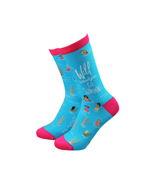 Wild Women Go Swimming- Women's Bamboo Socks