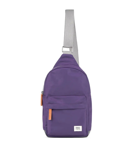 ROKA London Willesden Sling Bag in Majestic Purple Nylon