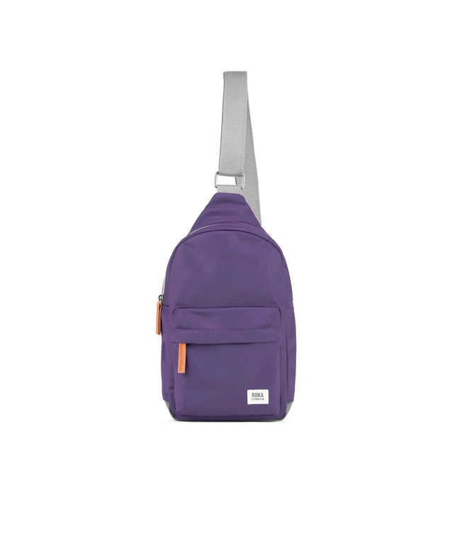 ROKA London Willesden Sling Bag in Majestic Purple Nylon