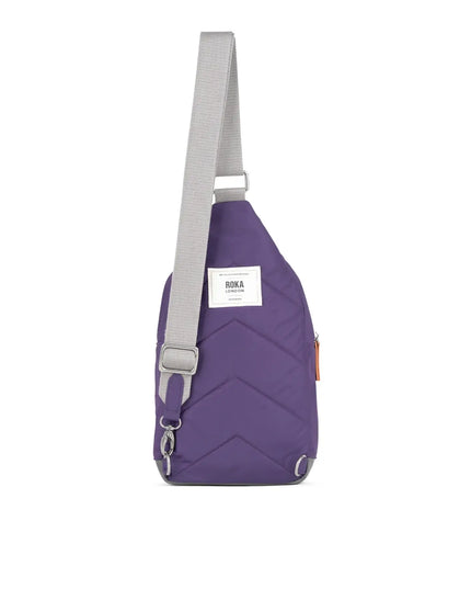 ROKA London Willesden Sling Bag in Majestic Purple Nylon