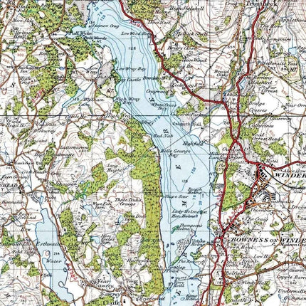 Windermere Lake District Map card