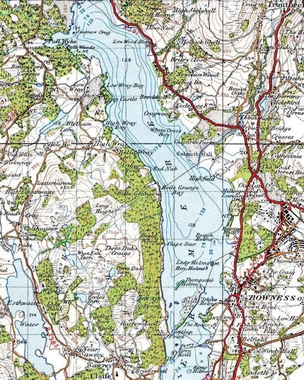 Windermere Lake District Map card
