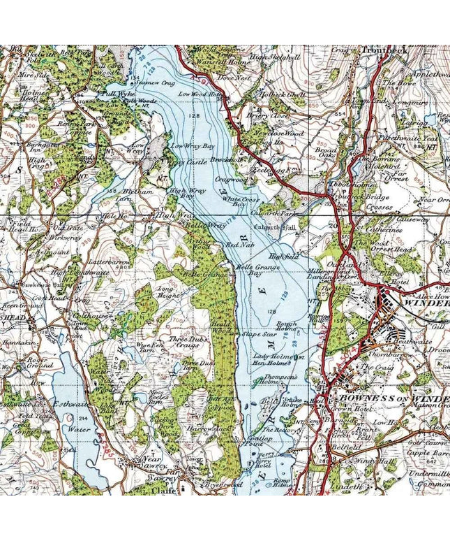 Windermere Lake District Map card