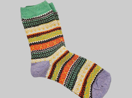 Winter Nordic Style Women's Socks Purple Heel