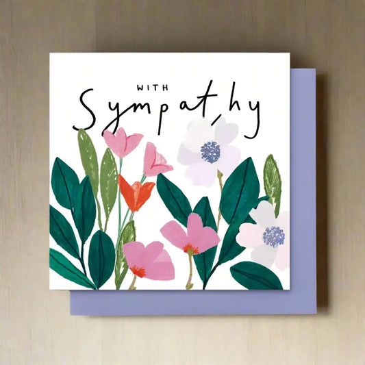 With Sympathy floral greetings card.
