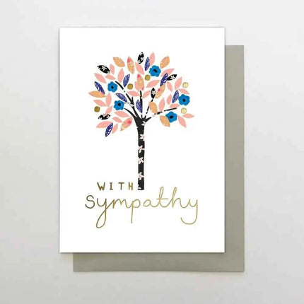 With Sympathy Tree greetings card