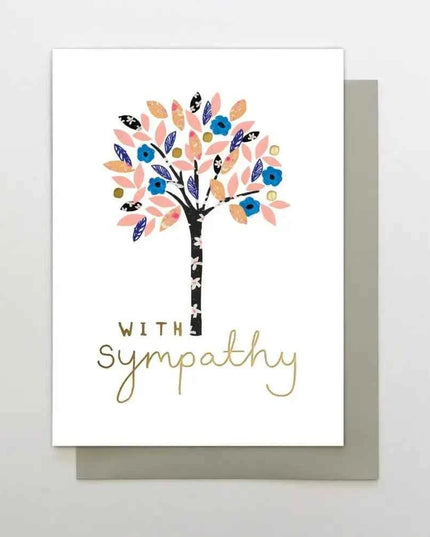 With Sympathy Tree greetings card