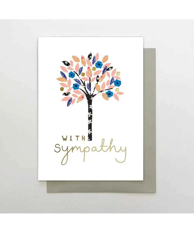 With Sympathy Tree greetings card