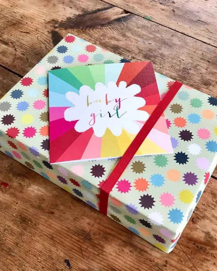 Colourful Baby Girl Card