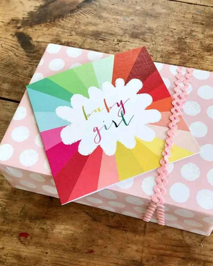Colourful Baby Girl Card
