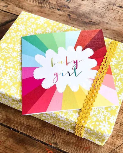 Colourful Baby Girl Card