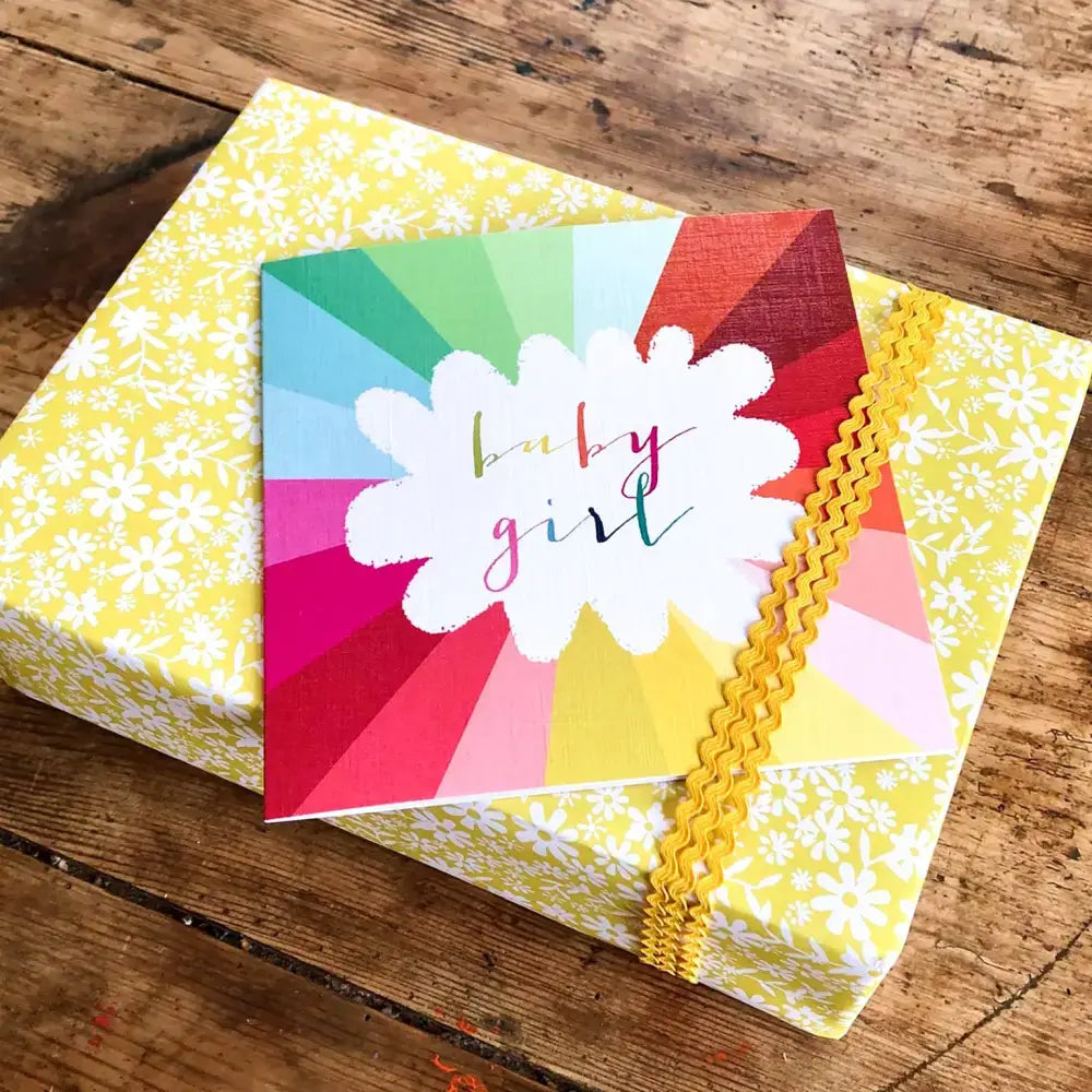 WO47 Colourful Baby Girl Card
