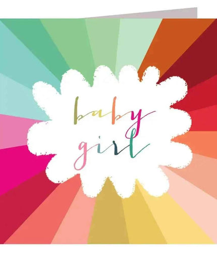 Colourful Baby Girl Card