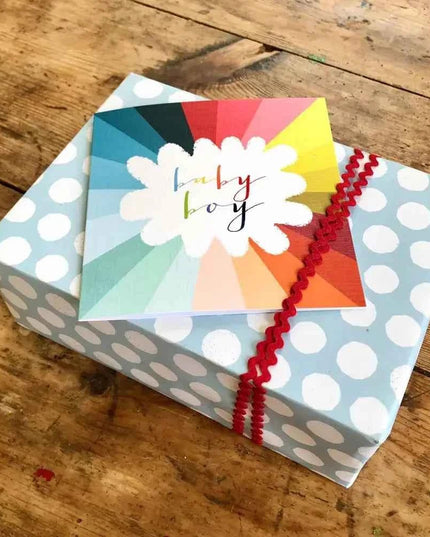 Colourful Baby Boy Greetings Card