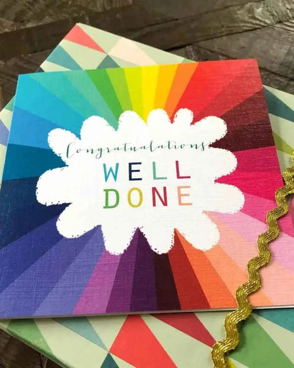 Colourful Well Done Card Congratulations Card