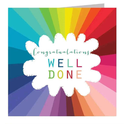 Colourful Well Done Card Congratulations Card