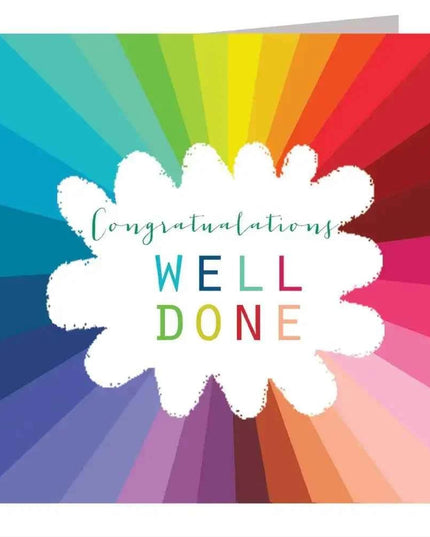 Colourful Well Done Card Congratulations Card