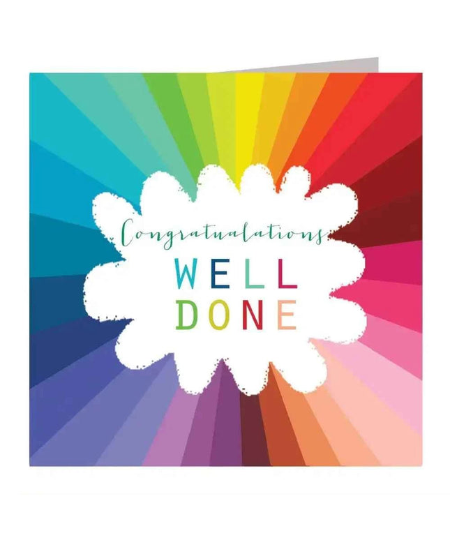 Colourful Well Done Card Congratulations Card